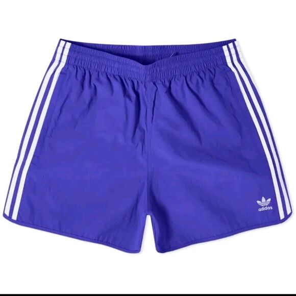 1251 NWT Men Adidas Adicolor Classics Sprinter Shorts Energy Ink - Picture 3 of 4